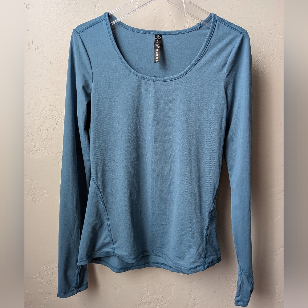 90 Degree By Reflex Teal Long Sleeve Blouse